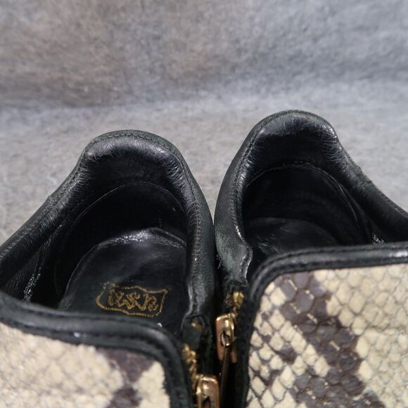 Ash Shoes Womens 39 Sneakers Fashion Platform Jordy Snakeskin Leather Zip - Picture 16 of 16